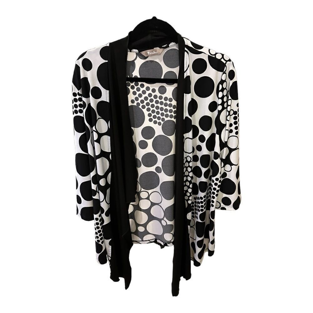 Tanjay waterfall polka dot cardigan open to front sweater, jacket excellent